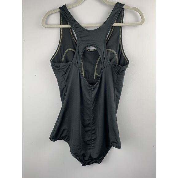 Kiefer Size 10 Black Womens Competition One Piece Swimsuit Racerback Pool - Picture 3 of 4